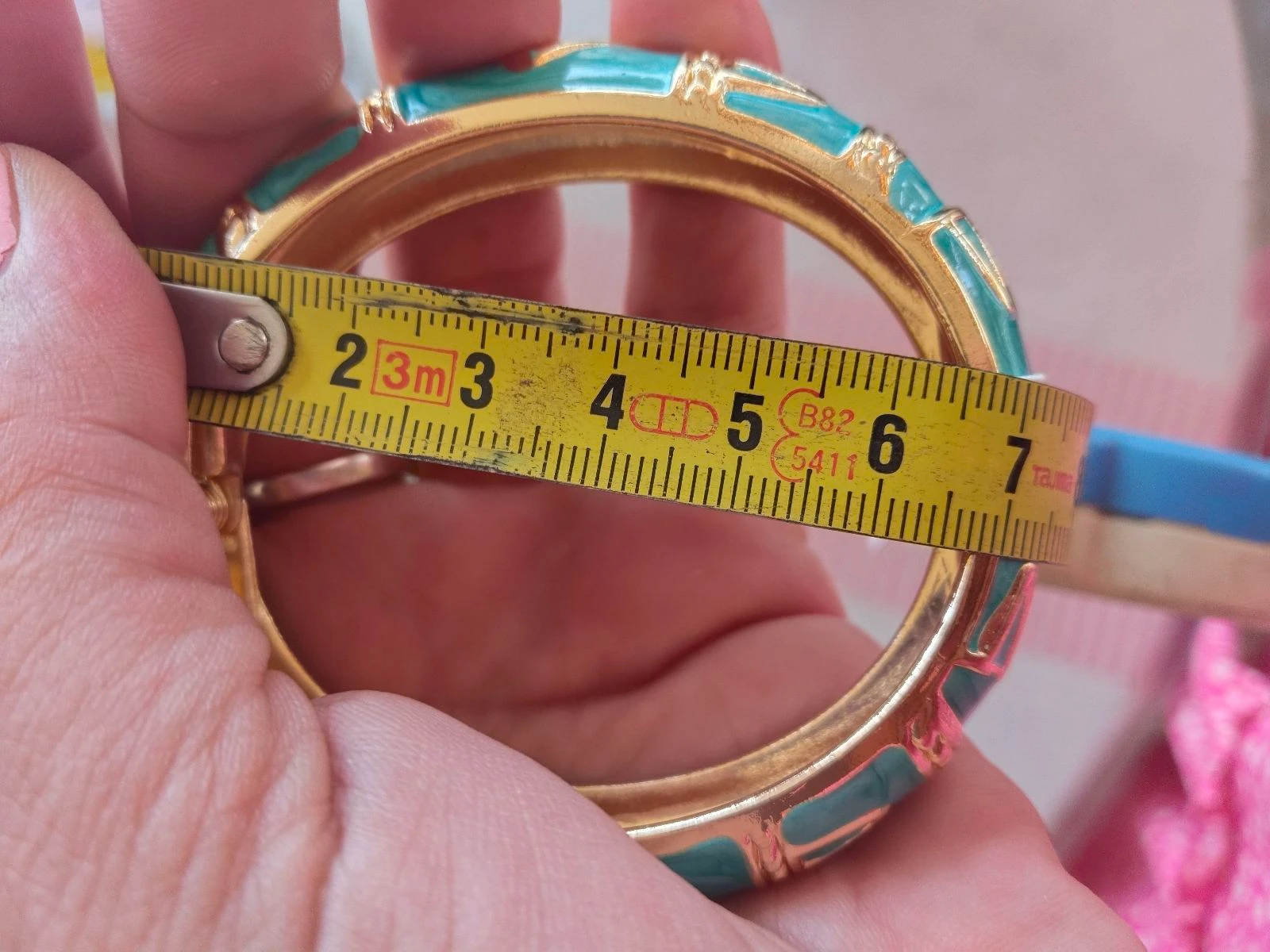 Pulsera turquesa y dorada  – photo 7